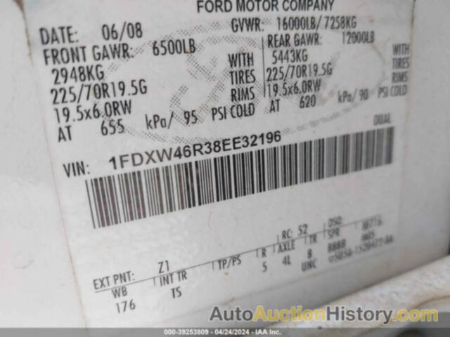 FORD F450 SUPER DUTY, 1FDXW46R38EE32196