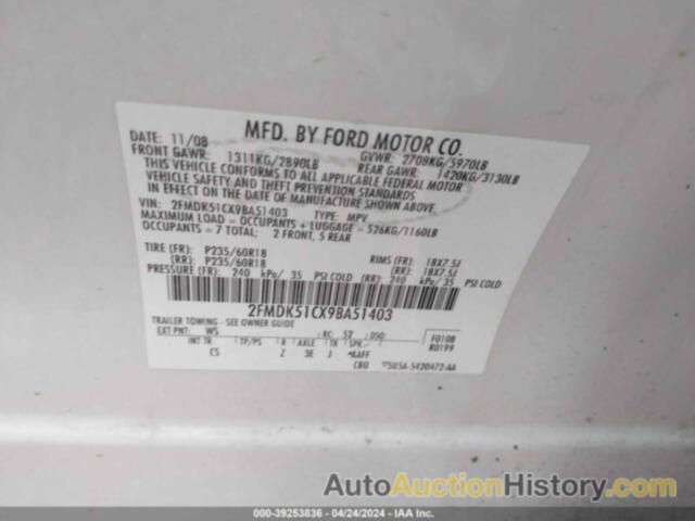 FORD FLEX SE, 2FMDK51CX9BA51403