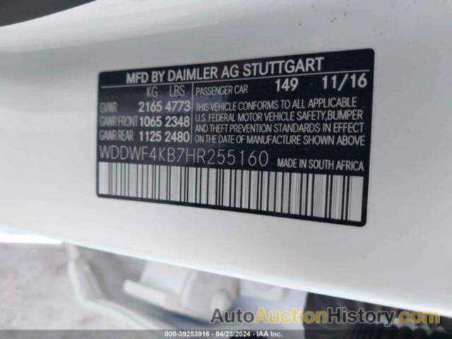 MERCEDES-BENZ C 300 4MATIC, WDDWF4KB7HR255160