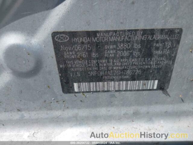 HYUNDAI ELANTRA SE, 5NPDH4AE7GH786226