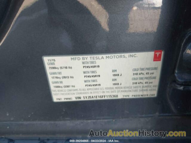 TESLA MODEL S 60/70/85, 5YJSA1E16FF115368