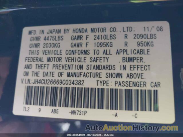 ACURA TSX, JH4CU26669C034382