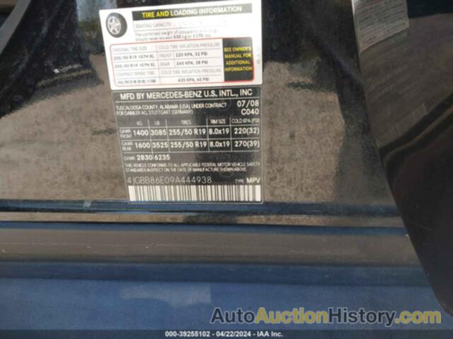 MERCEDES-BENZ ML 350 4MATIC, 4JGBB86E09A444938