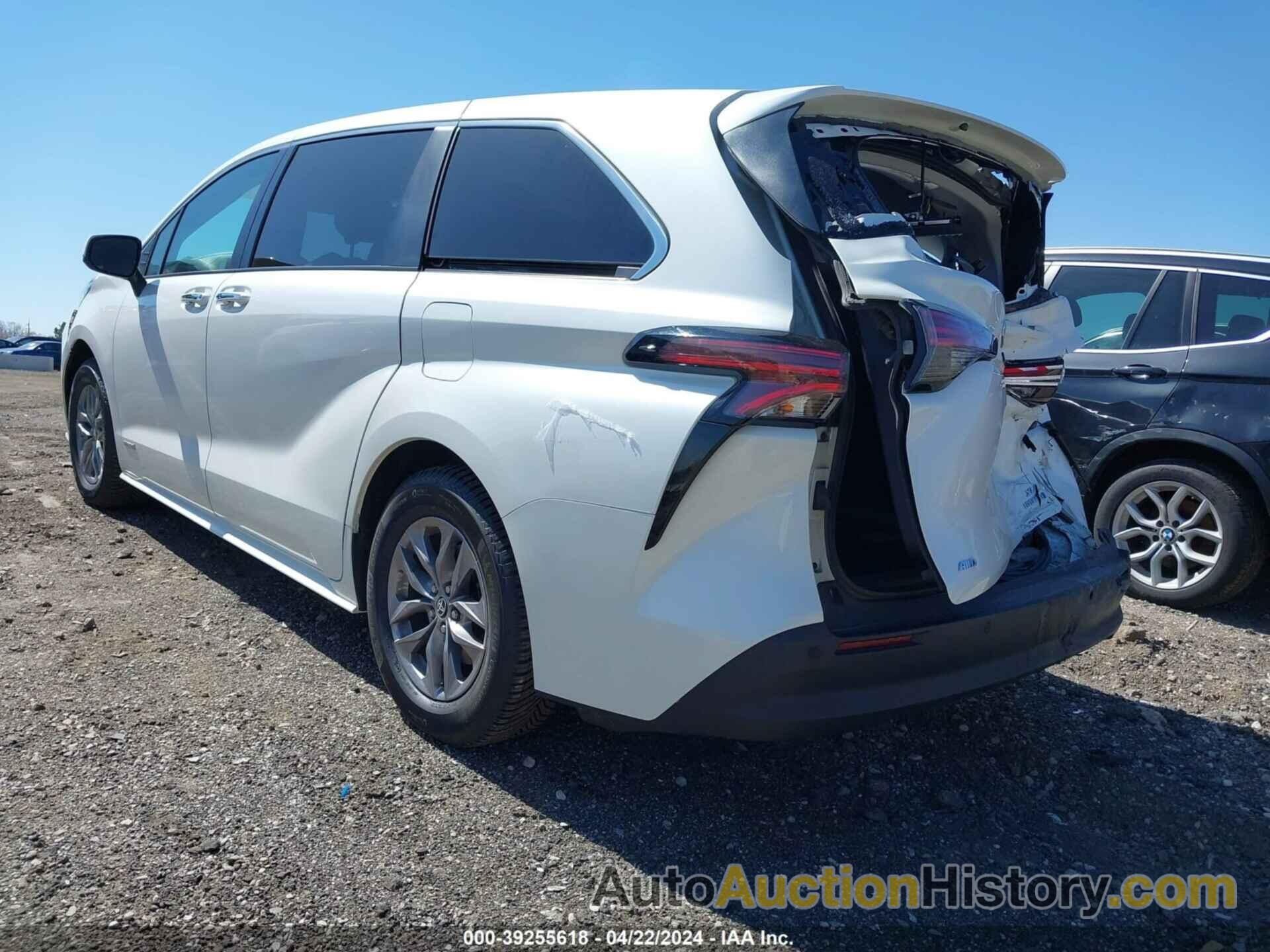 TOYOTA SIENNA XLE, 5TDYSKFC5MS005787