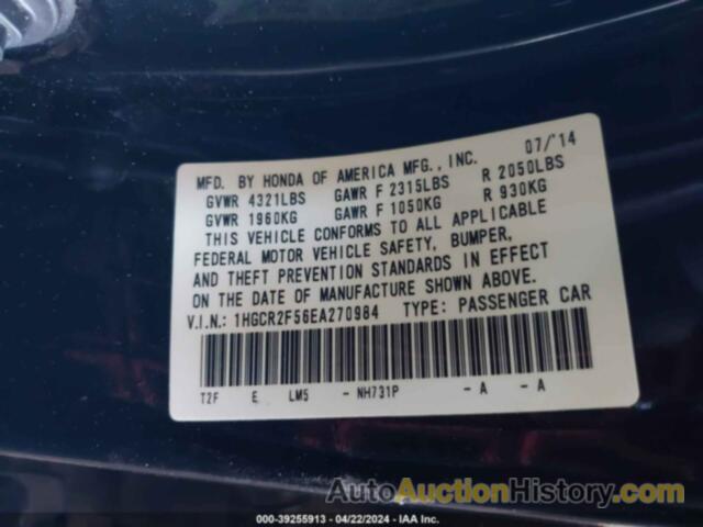 HONDA ACCORD SPORT, 1HGCR2F56EA270984