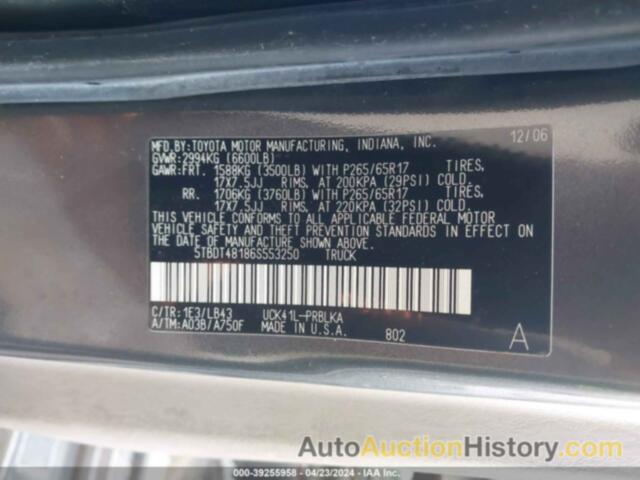 TOYOTA TUNDRA LIMITED V8, 5TBDT48186S553250