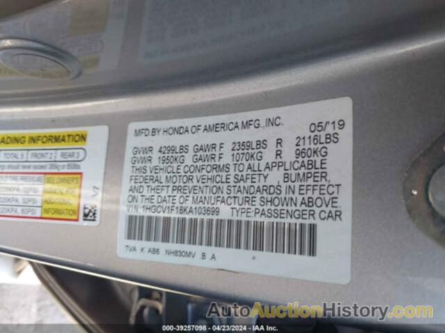 HONDA ACCORD LX, 1HGCV1F18KA103699