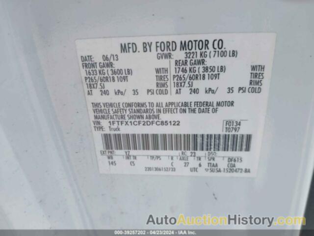 FORD F-150 STX, 1FTFX1CF2DFC85122