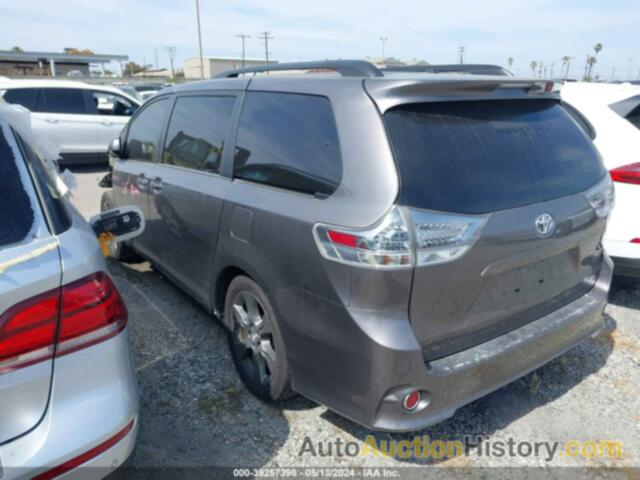 TOYOTA SIENNA SE 8 PASSENGER, 5TDXK3DC3FS665480