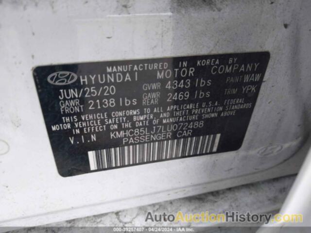 HYUNDAI IONIQ ELECTRIC LIMITED, KMHC85LJ7LU072488