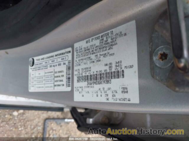 FORD FUSION SE, 3FA6P0HD3GR192883