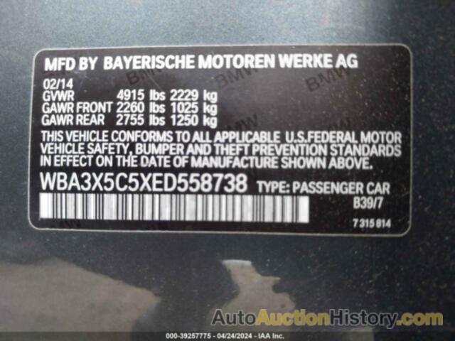 BMW 328I GRAN TURISMO XDRIVE, WBA3X5C5XED558738