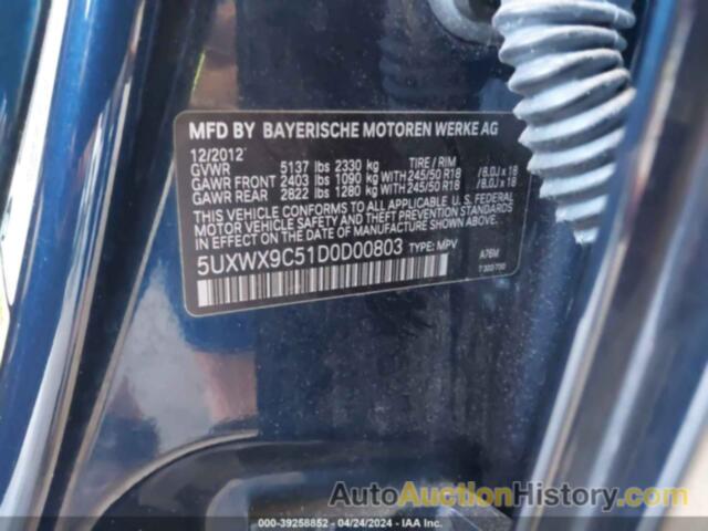 BMW X3 XDRIVE28I, 5UXWX9C51D0D00803