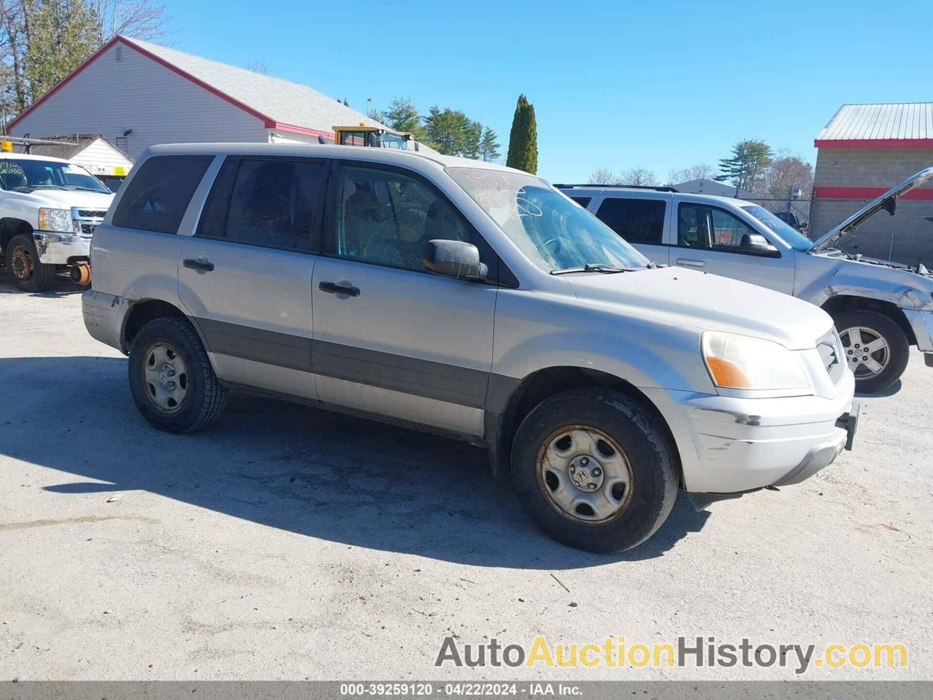 HONDA PILOT LX, 2HKYF18185H510952