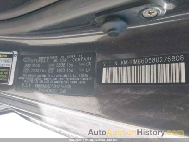 HYUNDAI TIBURON GS, KMHHM66D58U276808