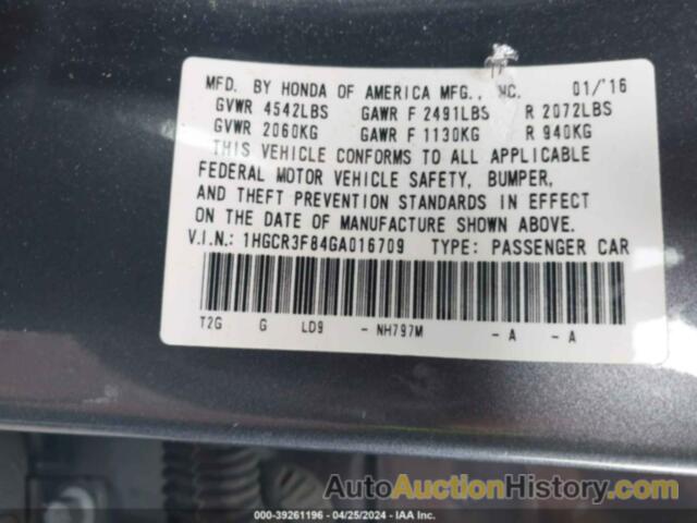 HONDA ACCORD EXL, 1HGCR3F84GA016709