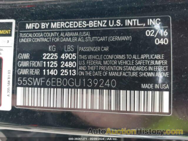 MERCEDES-BENZ C 450 AMG 4MATIC, 55SWF6EB0GU139240
