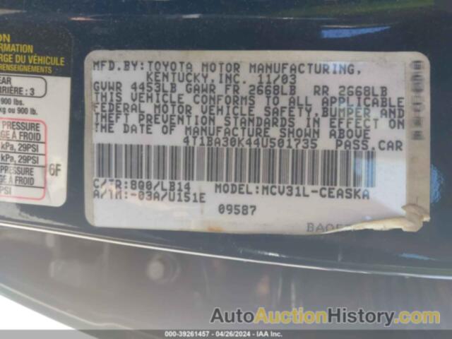 TOYOTA CAMRY SE V6, 4T1BA30K444501735