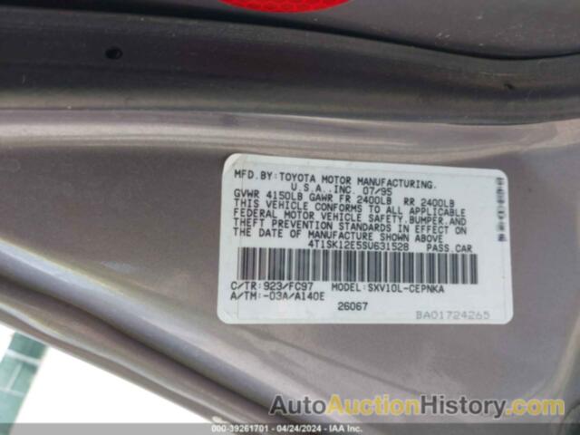 TOYOTA CAMRY LE, 4T1SK12E5SU631528