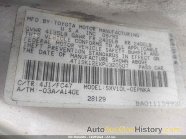 TOYOTA CAMRY LE, 4T1SK12EXPU320507