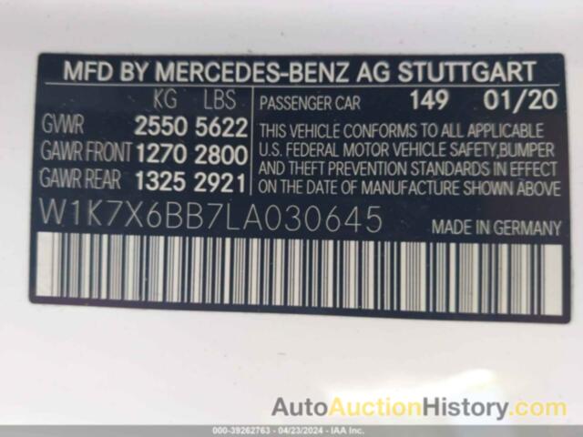 MERCEDES-BENZ AMG GT 53 4-DOOR COUPE 53, W1K7X6BB7LA030645