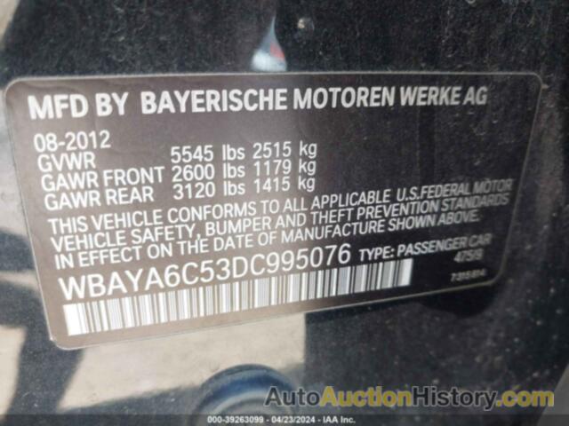 BMW 740I, WBAYA6C53DC995076