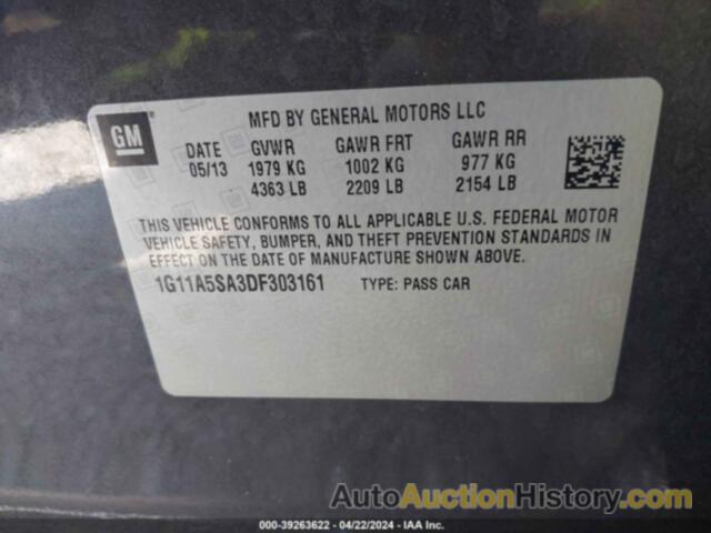 CHEVROLET MALIBU 1FL, 1G11A5SA3DF303161