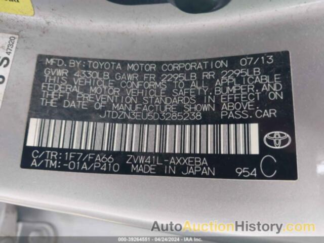 TOYOTA PRIUS V TWO, JTDZN3EU5D3285238