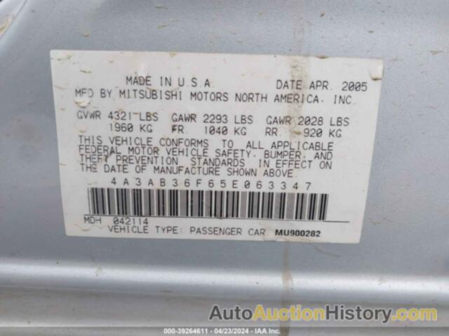 MITSUBISHI GALANT ES/SE, 4A3AB36F65E063347