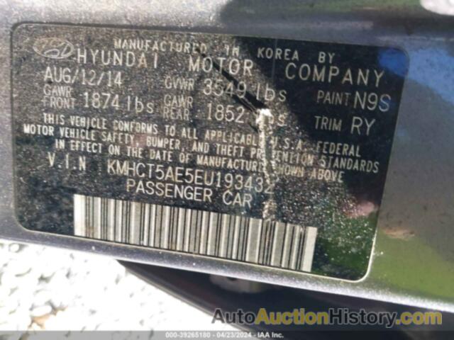 HYUNDAI ACCENT GS, KMHCT5AE5EU193432