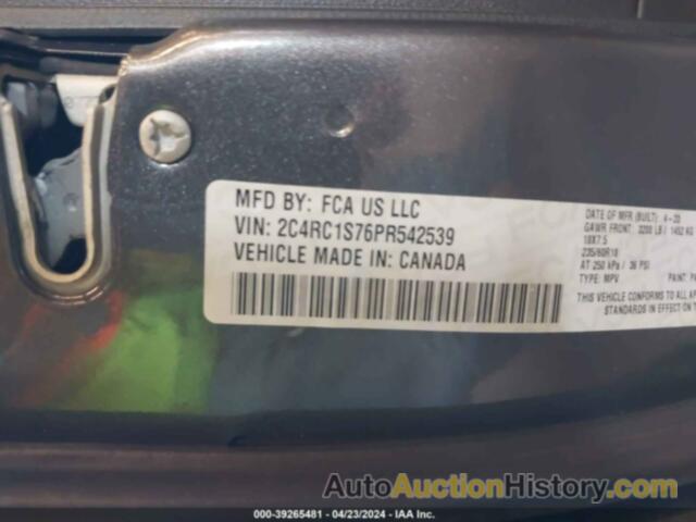 CHRYSLER PACIFICA HYBRID LIMITED, 2C4RC1S76PR542539