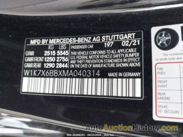 MERCEDES-BENZ AMG GT 53 4-DOOR COUPE, W1K7X6BBXMA040314