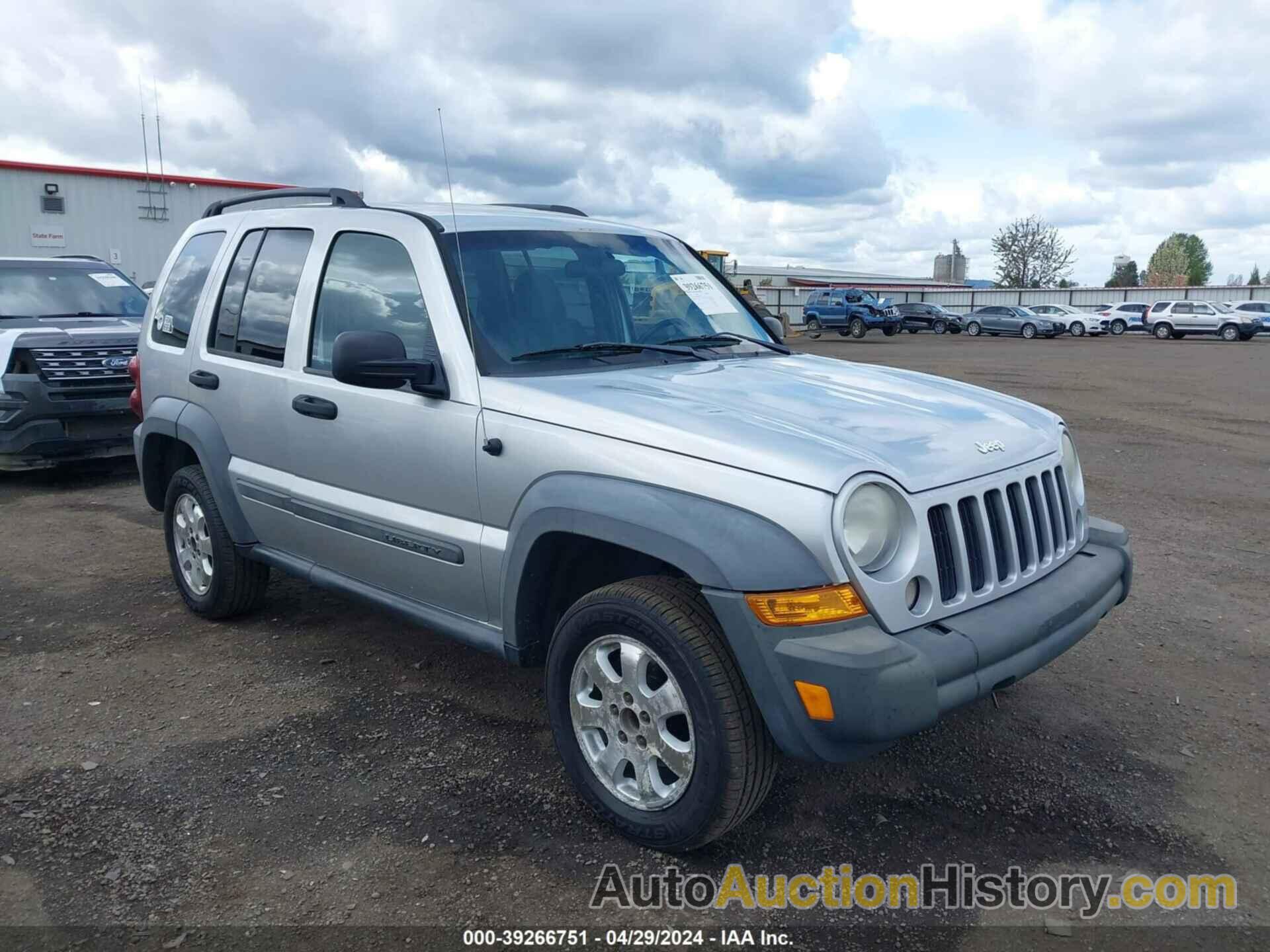 JEEP LIBERTY SPORT, 1J4GK48K27W617925