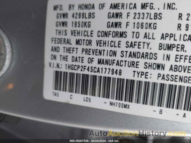 HONDA ACCORD LXP, 1HGCP2F45CA177948