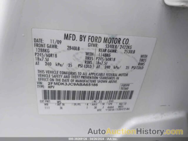 FORD EDGE SEL, 2FMDK3JC9ABA65186