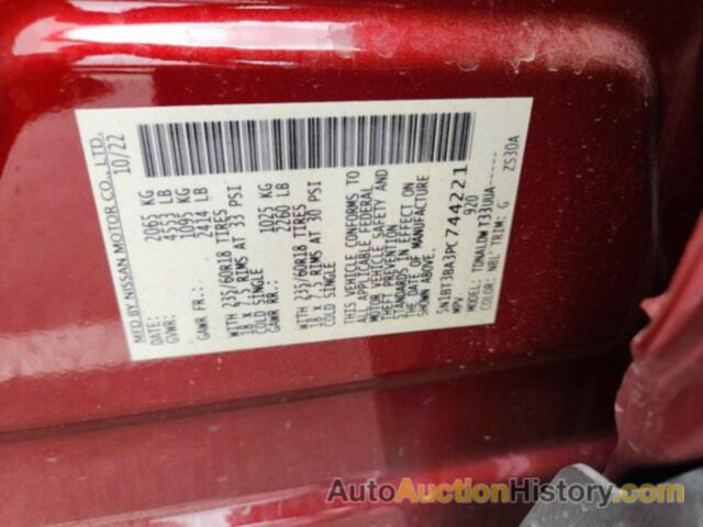 NISSAN ROGUE SV, 5N1BT3BA3PC744221