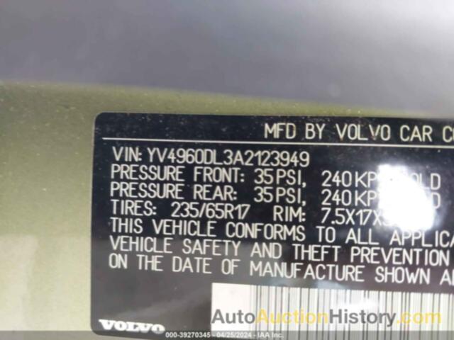 VOLVO XC60 3.2, YV4960DL3A2123949