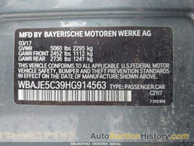 BMW 540I, WBAJE5C39HG914563
