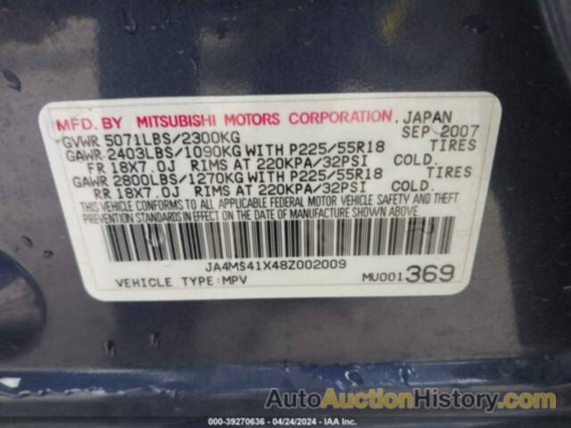 MITSUBISHI OUTLANDER XLS, JA4MS41X48Z002009