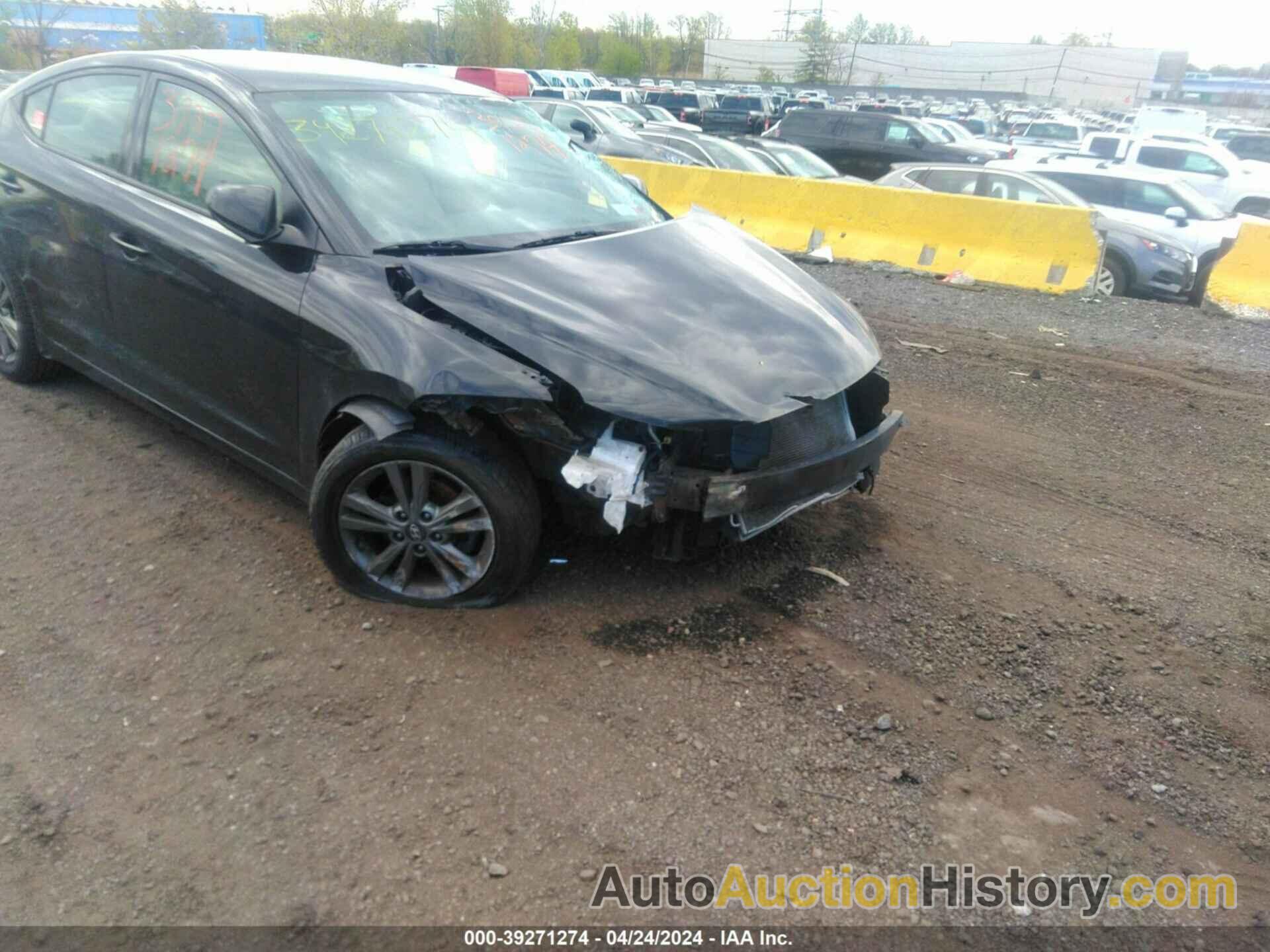 HYUNDAI ELANTRA SEL, 5NPD84LF9JH244932