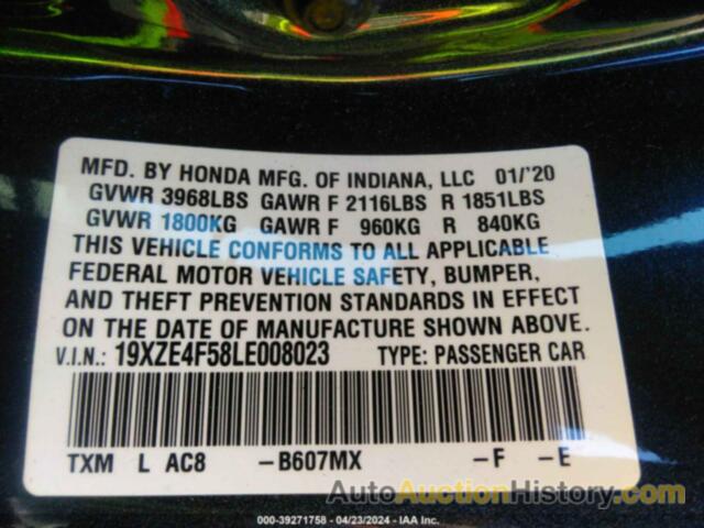 HONDA INSIGHT EX, 19XZE4F58LE008023