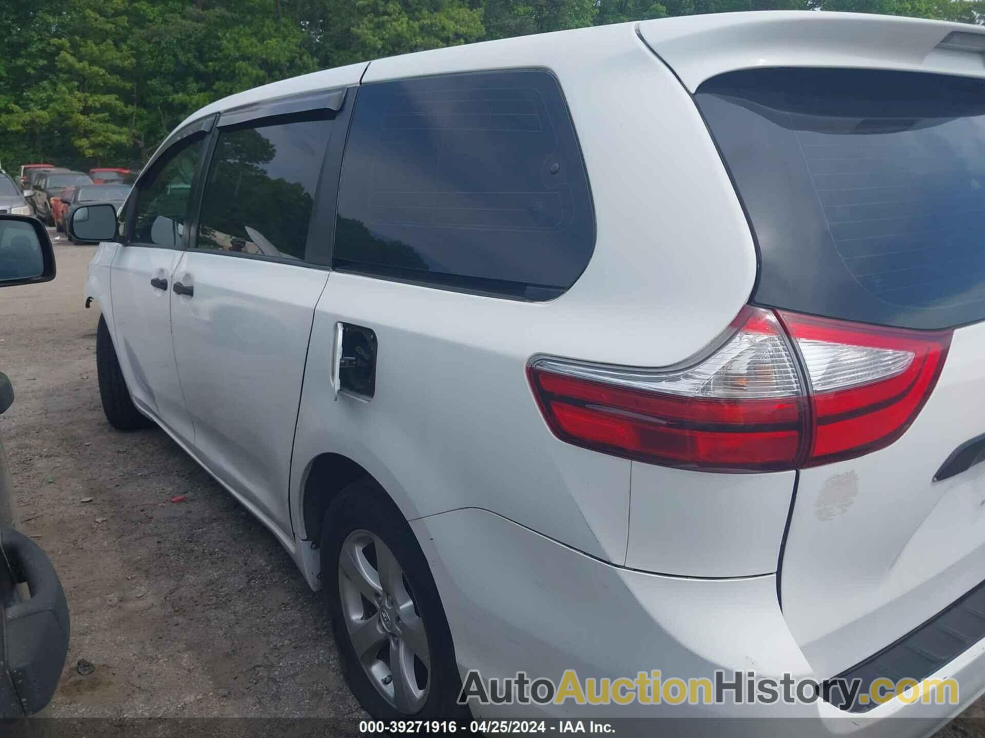 TOYOTA SIENNA L 7 PASSENGER, 5TDZK3DC0FS634700