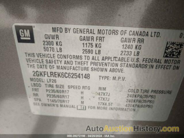 GMC TERRAIN SLE-1, 2GKFLREK6C6254148