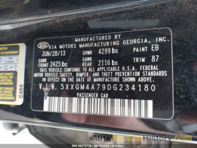 KIA OPTIMA LX, 5XXGM4A79DG234180