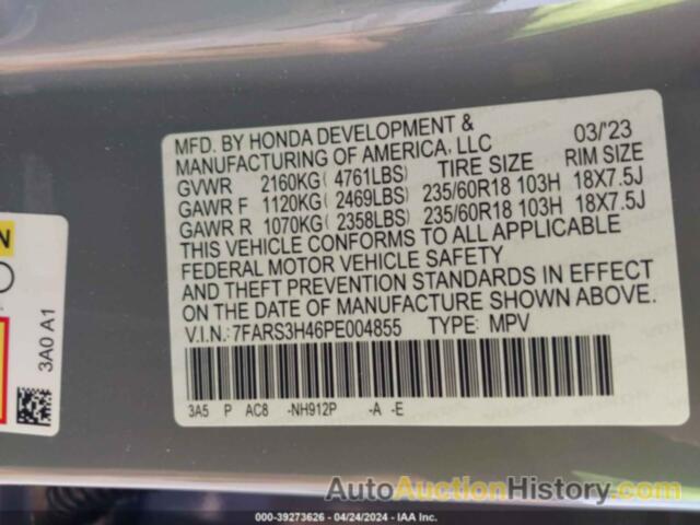 HONDA CR-V EX, 7FARS3H46PE004855