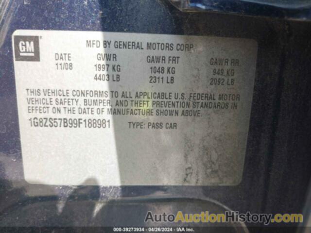 SATURN AURA XE, 1G8ZS57B99F188981