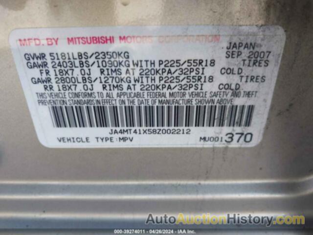 MITSUBISHI OUTLANDER XLS, JA4MT41X58Z002212