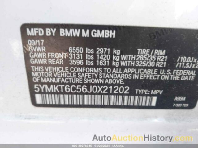 BMW X5 M, 5YMKT6C56J0X21202