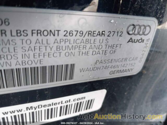 AUDI A6 3.2, WAUDH74F46N142152