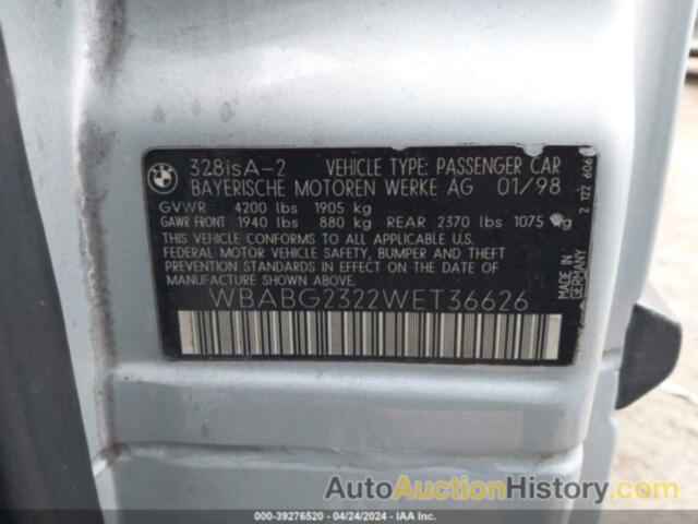 BMW 328 IS AUTOMATIC, WBABG2322WET36626